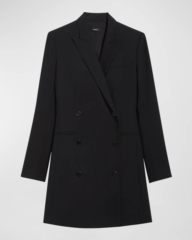 Double-Breasted Mini Blazer Dress